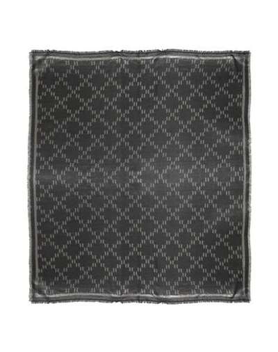 Karl Lagerfeld Woman Scarf Black Size - Cotton, Silk, Metallic Fiber, Nylon