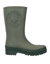 Dior Woman Boot Military Green Size 9 Rubber In Green