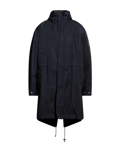 Dior Homme Man Coat Navy Blue Size 36 Polyamide, Cotton