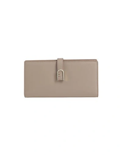 Furla Flow Continental Bifold Woman Wallet Dove Grey Size - Leather