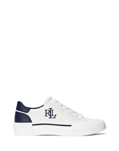 Lauren Ralph Lauren Daisie Leather Sneaker Woman Sneakers White Size 9.5 Cow Leather