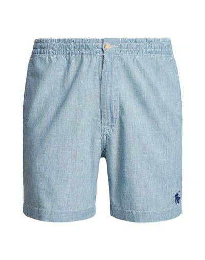 Polo Ralph Lauren 6-inch Polo Prepster Chambray Short Man Shorts & Bermuda Shorts Blue Size M Cotton