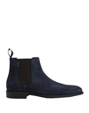 PS BY PAUL SMITH PS PAUL SMITH MAN ANKLE BOOTS NAVY BLUE SIZE 9 LEATHER