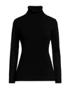 Lavin Woman Turtleneck Black Size S Viscose, Polyester, Polyamide