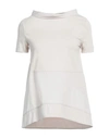 Alpha Studio Woman T-shirt Beige Size 2 Cotton, Elastane In Beige
