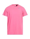 K-way Man T-shirt Fuchsia Size Xl Polyester In Pink