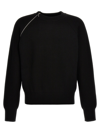 BURBERRY ZIP DETAIL SWEATER SWEATER, CARDIGANS BLACK