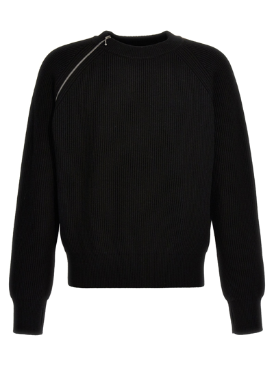 Burberry Zip Detail Sweater In Black