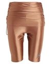 Adidas By Stella Mccartney Asmc Rt Short Woman Shorts & Bermuda Shorts Copper Size M Recycled Polyam In Brown