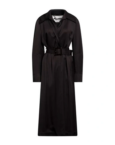 Jil Sander Woman Overcoat Black Size 8 Viscose