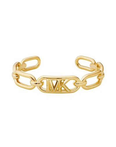 Michael Kors Woman Bracelet Gold Size - Brass, Crystal