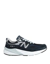 NEW BALANCE NEW BALANCE 990 MAN SNEAKERS NAVY BLUE SIZE 9 LEATHER, TEXTILE FIBERS