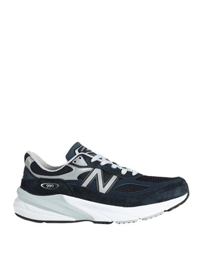 New Balance 990 Man Sneakers Navy Blue Size 9 Leather, Textile Fibers