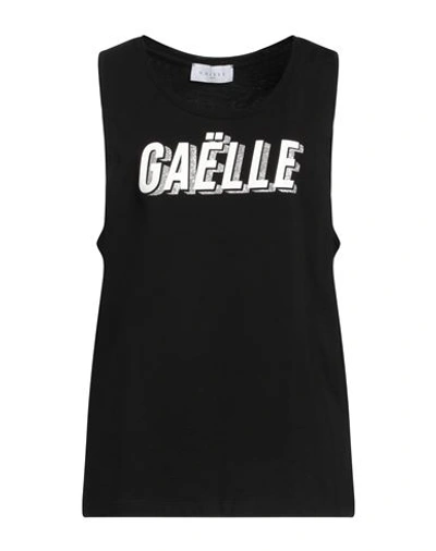 Gaelle Paris Gaëlle Paris Woman Tank Top Black Size 1 Cotton, Elastane