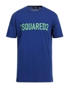 Dsquared2 Man T-shirt Blue Size Xl Cotton