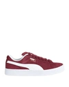 Puma Suede Xl Man Sneakers Burgundy Size 13 Leather In Red