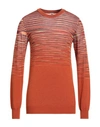 M Missoni Man Sweater Rust Size M Cashmere, Silk In Orange
