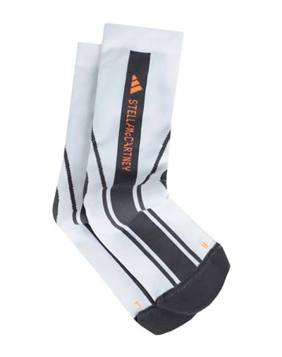 Adidas By Stella Mccartney Asmc Crew Socks Woman Socks & Hosiery White Size 7-8 Recycled Polyester,