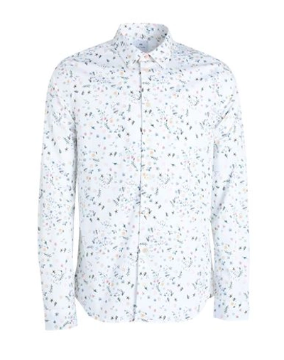 Ps By Paul Smith Ps Paul Smith Man Shirt White Size L Cotton, Elastane