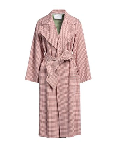Harris Wharf London Woman Overcoat & Trench Coat Fuchsia Size 6 Cotton, Polyamide In Pink