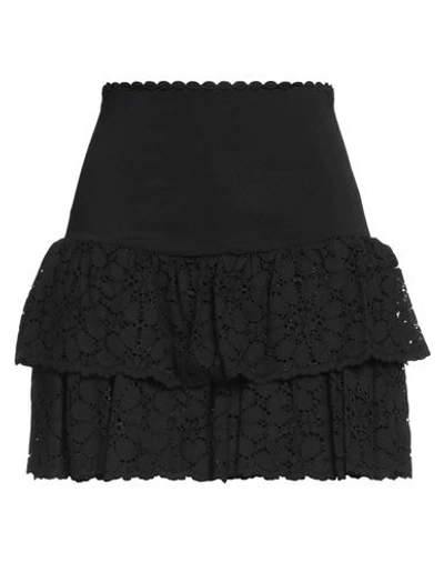 Alexandre Vauthier Woman Mini Skirt Black Size 8 Viscose, Polyamide, Elastane, Cotton