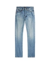 POLO RALPH LAUREN POLO RALPH LAUREN HIGH-RISE RELAXED STRAIGHT JEAN WOMAN JEANS BLUE SIZE 30 COTTON, LYOCELL
