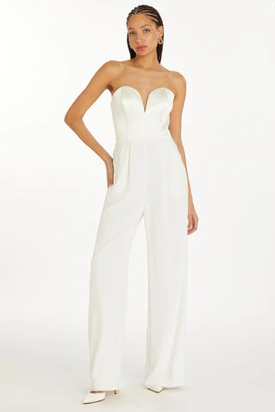 Amanda Uprichard Cherri Jane Jumpsuit In Ivory