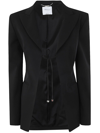 Blumarine Single-breasted Jacket With V-neckline In Black