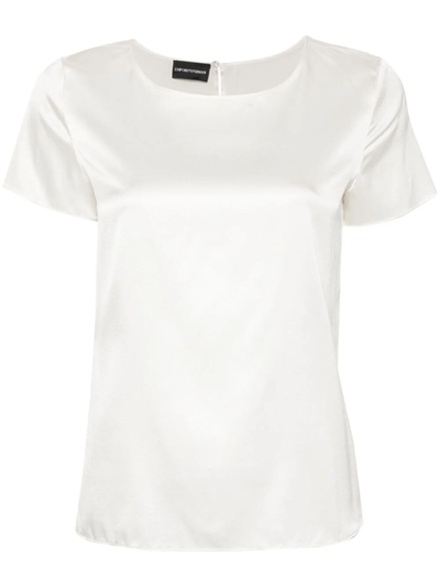 Emporio Armani Short Sleeve Shirt In White