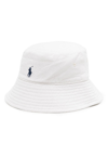 Polo Ralph Lauren Embroidered-logo Linen Bucket Hat In White