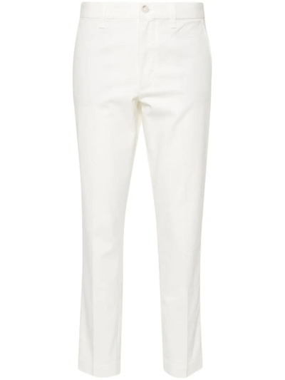Polo Ralph Lauren High-waisted Slim-fit Trousers In White