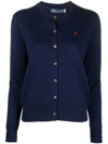 Polo Ralph Lauren Polo Pony Cable-knit Cardigan In Blue