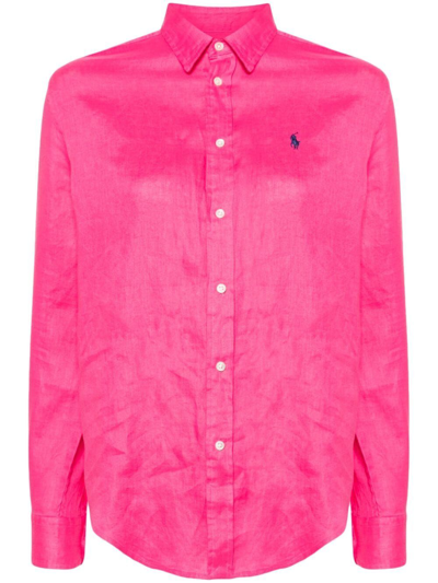 Polo Ralph Lauren Shirt In Pink & Purple