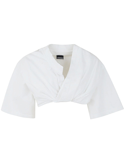 Jacquemus Le Tshirt Bahia Court In White