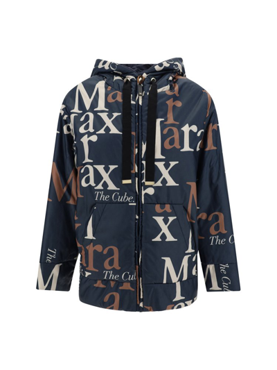 Max Mara The Cube Reversible Down Jacket In Blue