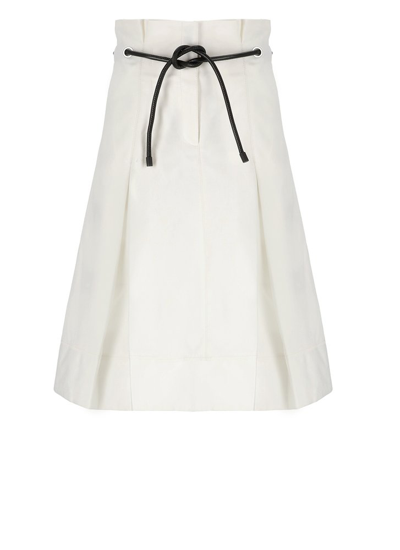 3.1 Phillip Lim / フィリップ リム Pleated Cotton Midi Skirt In White