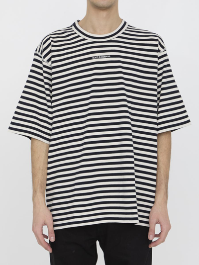 DOLCE & GABBANA STRIPED T-SHIRT