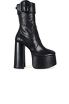 Saint Laurent Billy Platform Leather Ankle Boots