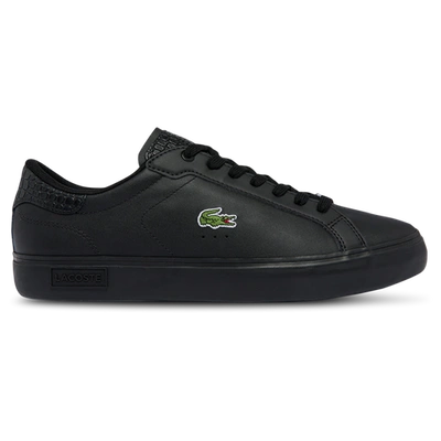Lacoste Men's Powercourt Burnished Leather Sneakers - 13 In Black