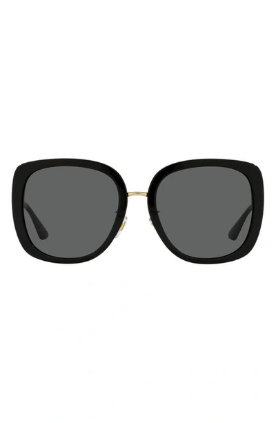 Versace 56mm Pillow Sunglasses In Black