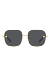 Versace 59mm Square Sunglasses In Dark Grey/ Gold