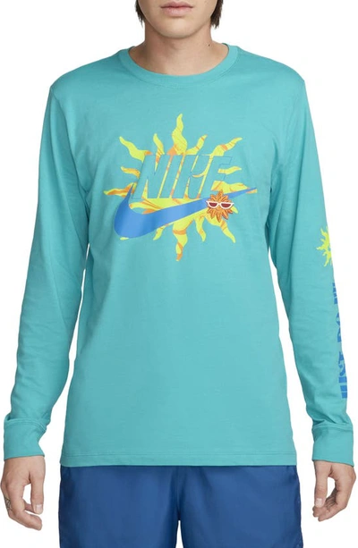 Nike Sunny Swoosh Long Sleeve Graphic T-shirt In Green