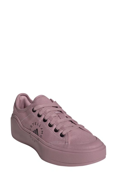 Adidas By Stella Mccartney Court Platform Sneaker In Magic Mauve/black/olive