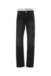 Vtmnts Multicolor Double Waisted Jeans In Black