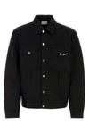 Vtmnts Four-pocket Stonewashed Denim Jacket In Black