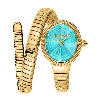 Pre-owned Just Cavalli Women's Ardea Turquoise Dial Watch - Jc1l268m0035