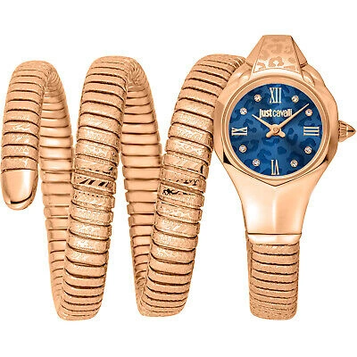 Pre-owned Just Cavalli Women's Ravenna Blue Dial Watch - Jc1l271m0045