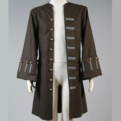 Pre-owned Handmade Men's Pirates Of The Caribbean Captain Coat Sparrow Jacket Coat In Black