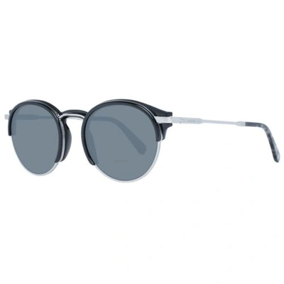 Pre-owned Omega Om-1047145 Men Gray Sunglasses Metal Round Solid Full Rim Casual Eyewear