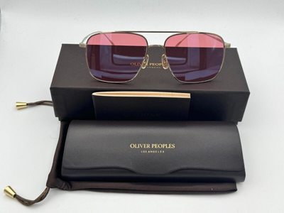 Pre-owned Oliver Peoples Dresner Ov1320st 52923e - Gold / Magenta Photochromic Sunglasses In Purple